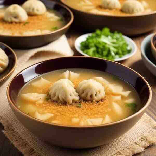 Суп с клецками на курином бульоне